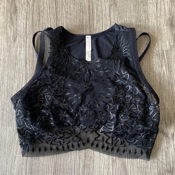 Free People Tops - Free People Black Crop Top w/ Bralette